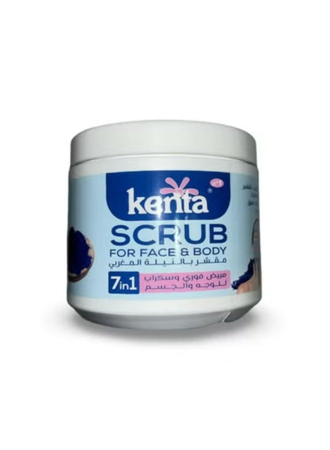 مقشر للوجه والجسم برائحة النيلة المغربية ٥٠٠ مل